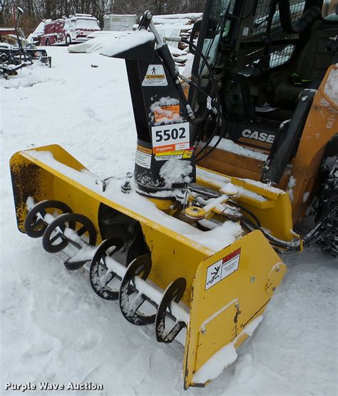 snowblower on a skid steer sizes|used skid steer snow blower.